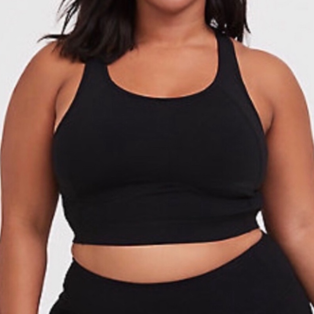 Torrid Women's Black Longline Wicking Sports Bra - Picture 3 of 7
